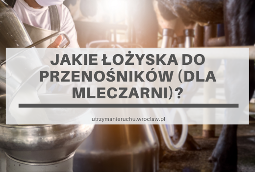 Jakie łożyska do przenośników (dla mleczarni)?